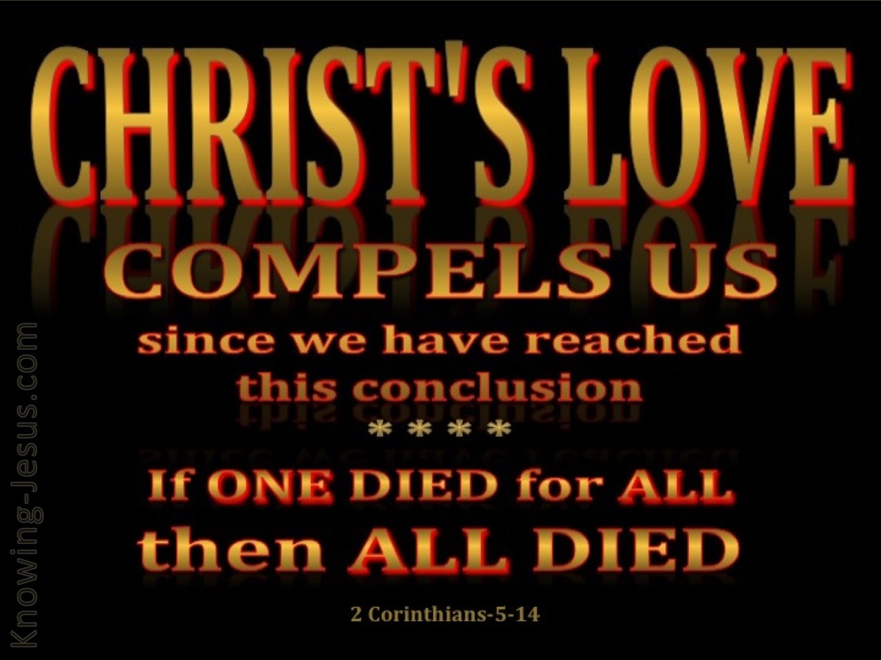2 Corinthians 5:14 Love of Christ Compels Us (black)